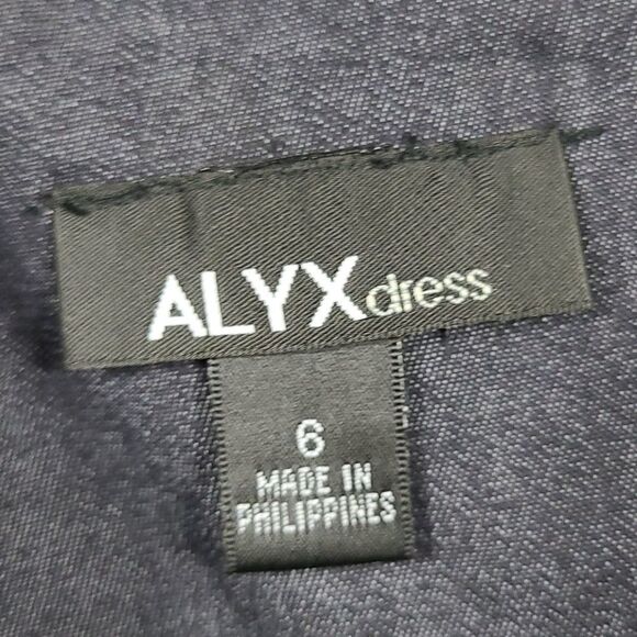 ALYX Chambray Sheath Seamed Dress Dark Denim Women's Size 6 Straight Career - Picture 5 of 6